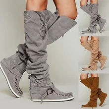 Новинка; женская прогулочная обувь из искусственной кожи в стиле ретро; кроссовки для девочек; уличная женская обувь; высокие сапоги на молнии; пикантные Botas Mujer Zapatos; большие размеры 34-43