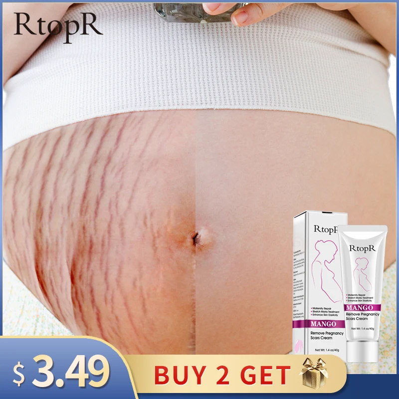 

RtopR Pregnancy Scar Removal Cream Pregnant Women Pigment Correction Repair Body Gel Firming and Brightening Stretch Marks 40g