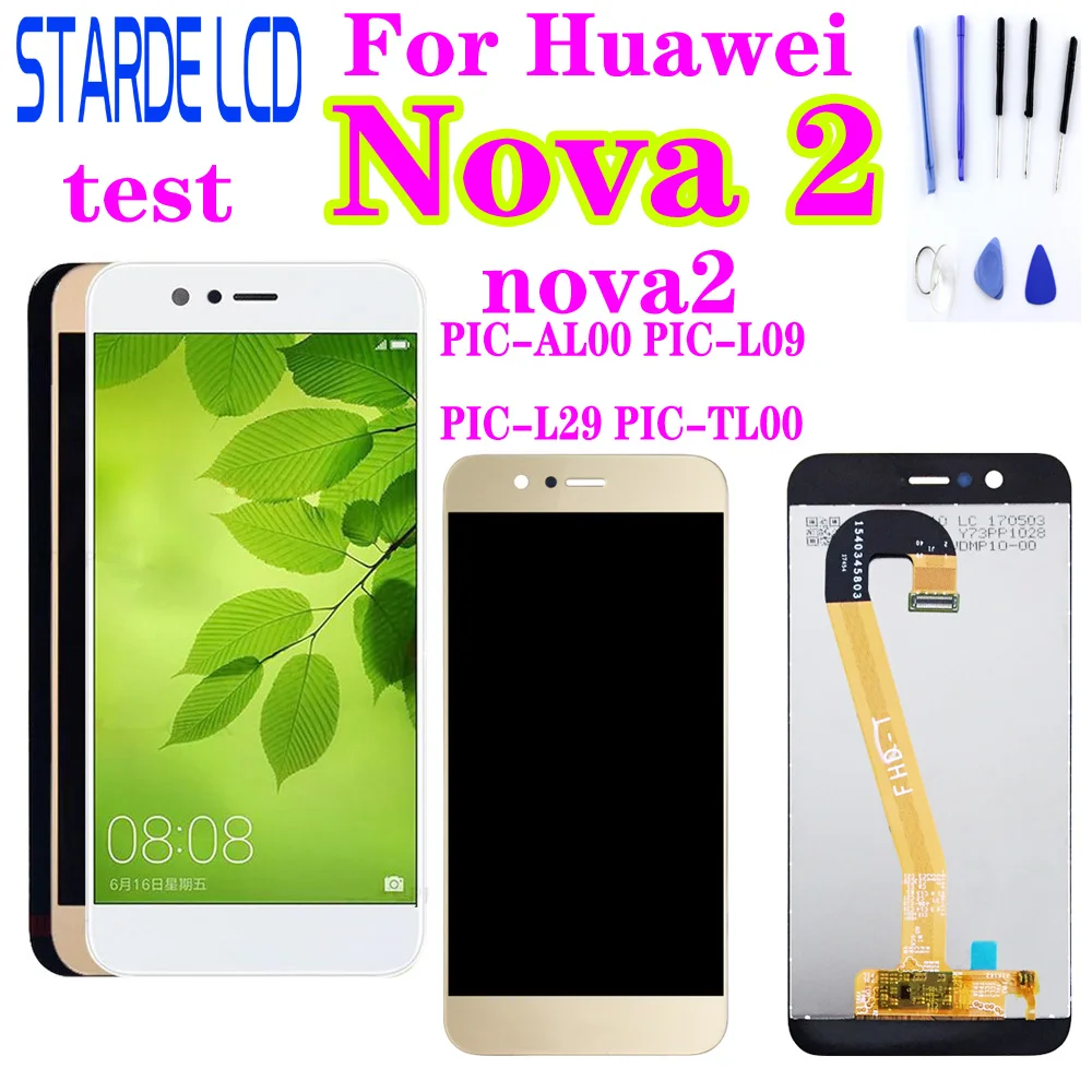

100% Tested 1920x1080 For HUAWEI NOVA 2 LCD Display Touch Screen with Frame Digitizer Assembly For 5.0"HUAWEI Nova2 LCD