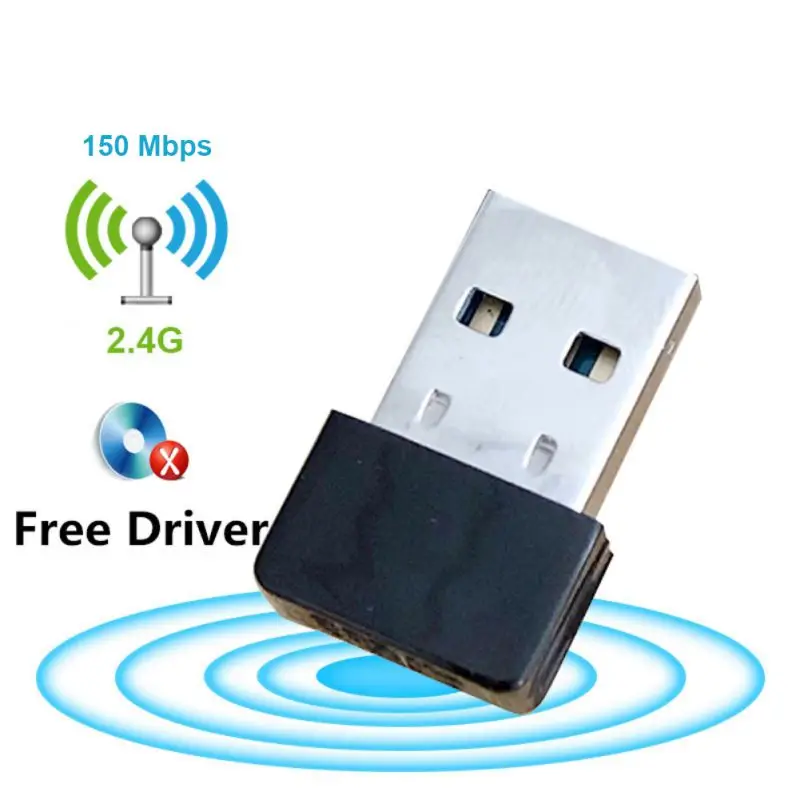 Мини-usb Wi-Fi адаптер 150 Мбит/с Бесплатный драйвер сетевой адаптер WEP WPA шифрование беспроводной карты
