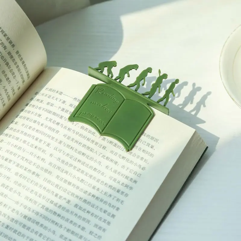 Creative Theory of Evolution Bookmark 3D Silicone Reading Book Holder Stationery