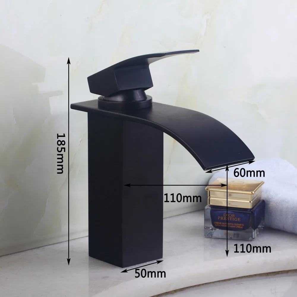 Водопад кран для ванной комнаты Grifo Lavabo Высококачественная Опора установленный черный ORB раковины краны холодной и горячей ванной раковины смесители
