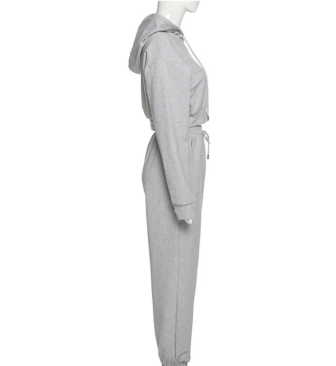 white pant suit set Autumn Winter Women's tracksuit Solid Hoodie Sweatshirt Two Piece Woman Set Crop Top and Pants Sport Jogger Suit Female Clothing dressy pant suits