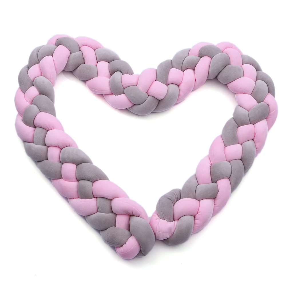 4 strands Braid 3 м для детской кроватки, Детская длинная плетеная оплетка подушки ручной работы мягкая подушка-узел Подушка несколько Цвет детская колыбель Декор подарок - Цвет: 4 strands Braid