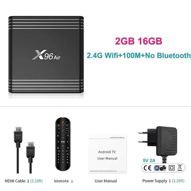 X96 Air Smart tv Box Android 9,0 Amlogic S905X3 4 ГБ 32 ГБ 64 Гб 4K 8K 24 кадров в секунду Мини Android Box Netflix X96Air 2 Гб 16 Гб телеприставка - Цвет: 2G 16G