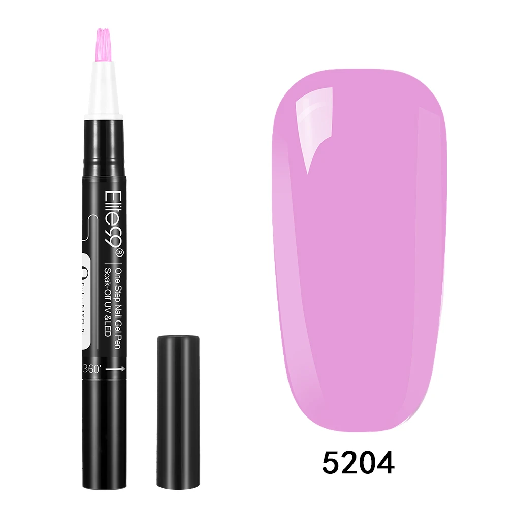 Elite99, 5 мл, ручка для дизайна ногтей, чистый цвет, Гель-лак, карандаш, впитываемый, один шаг, гелевая ручка для ногтей, простая в использовании, УФ-лак для ногтей - Color: 5204