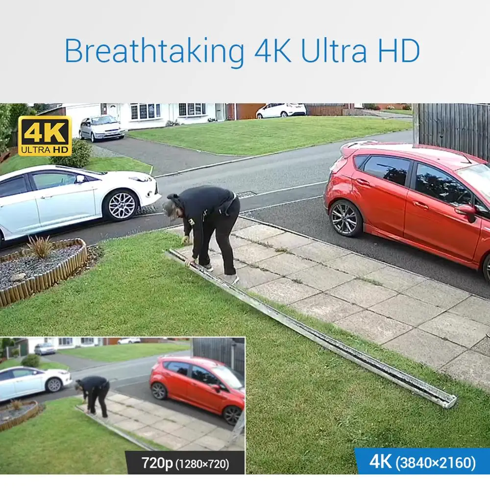 Сетевая Видеосистема ANNKE 8 каналов 4K Ultra FHD POE Мп H.265 + видеорегистратор с 4 камерами