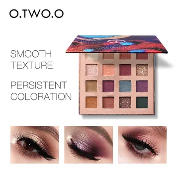 

O.TWO.O 16 Colors Stellar Romance Eyeshadow Palette Charming Pigment Eye Shadow Matte Shimmer Glitter Powder Lasting Makeup
