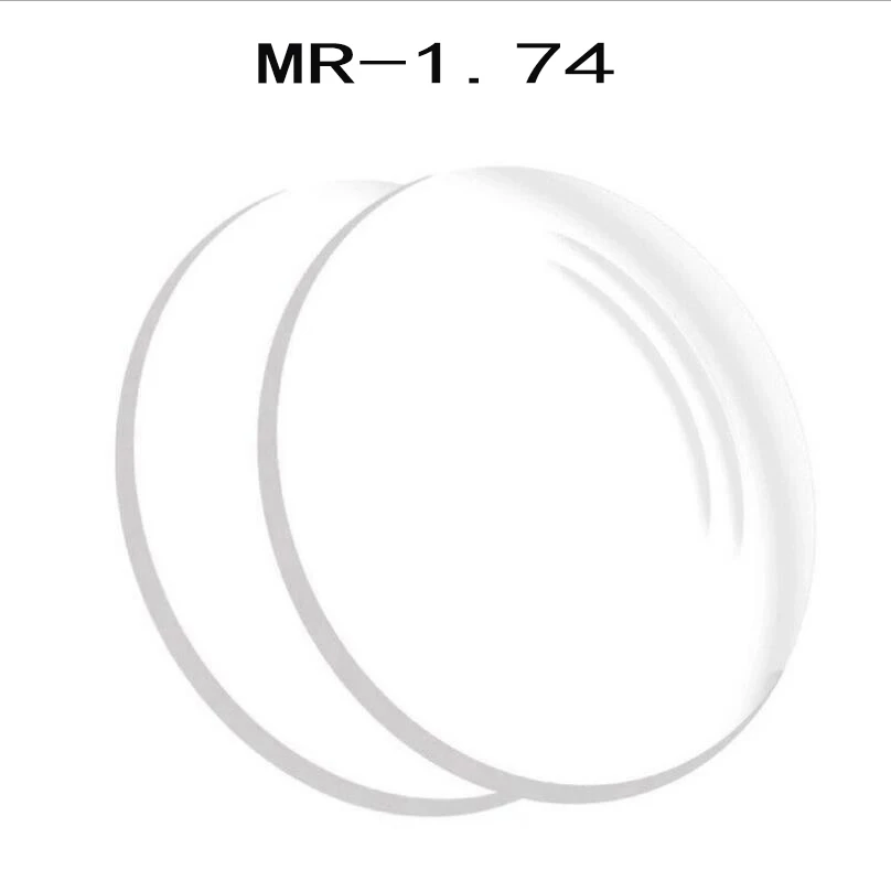 1,74(-3,00~-12,00) анти синий луч MR-1.74 смолы Асферические стекла линзы, блок синий светильник по рецепту Близорукость Оптические линзы L009