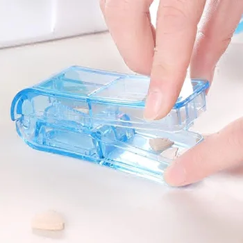

Portable Pill Cutter Box Convenient Storage Box Tablet Cutter Splitter Medicine Pill Holder Pill Cutter Pill box