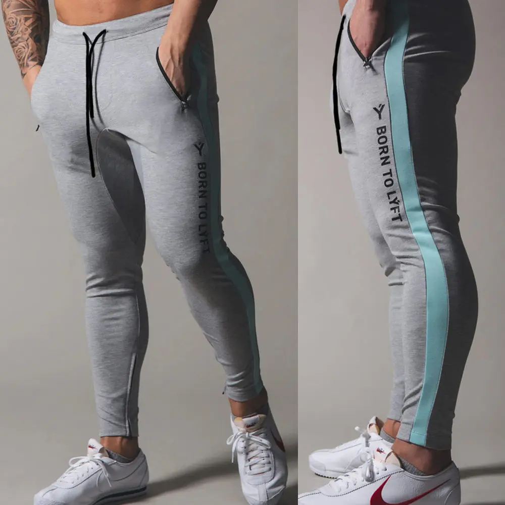 

Casual Skinny Pants Men Joggers Sweatpants Cotton Trackpants Trousers Male Gym Fitness Bodybuilding Workout Sportswear Bottoms