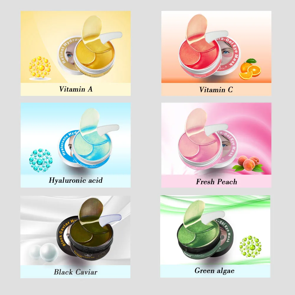 60 шт Патчи для глаз маска под глазами коллаген уход за кожей лица Гиалуроновая