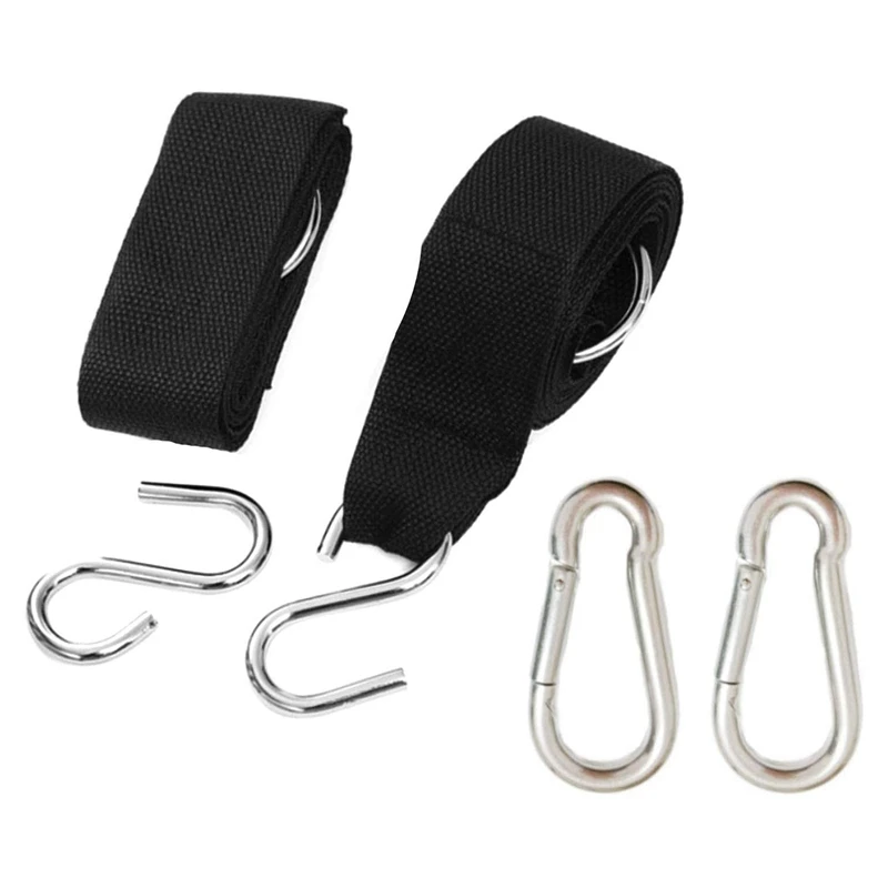 

Outdoor Hammock Tree Swing Straps Hanging Kit 10FT 2 Heavy Duty S Hooks for Courtyard Garden Entertainment Game Playing