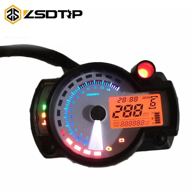 ZSDTRP мотоцикл цифровой Спидометр ЖК метр KOSO RX2N модель универсальный скутер