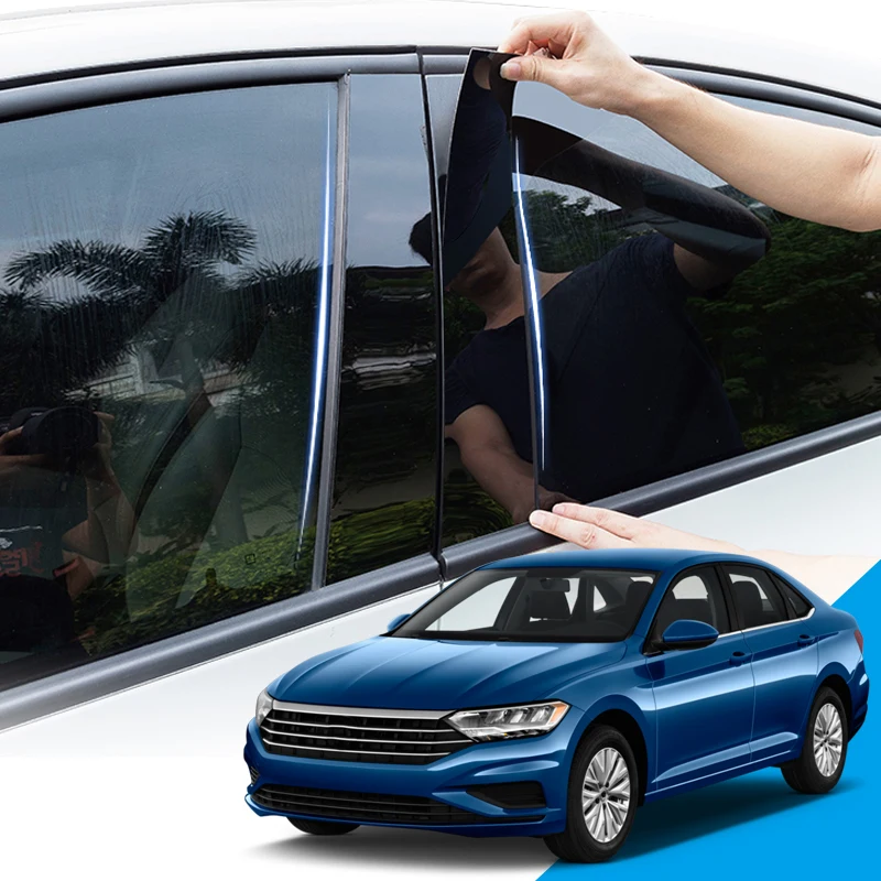 ПВХ наклейка на окно автомобиля отделка столба для Volkswagen Jetta A7 MK7 2019 2020 седан средний BC наклейки колонку