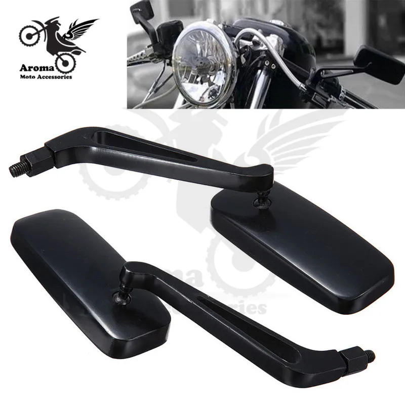 Прямоугольное черное moto зеркало заднего вида для kawasaki honda suzuki Benelli vespa yamaha harley sportster зеркало moto rcycle raerview