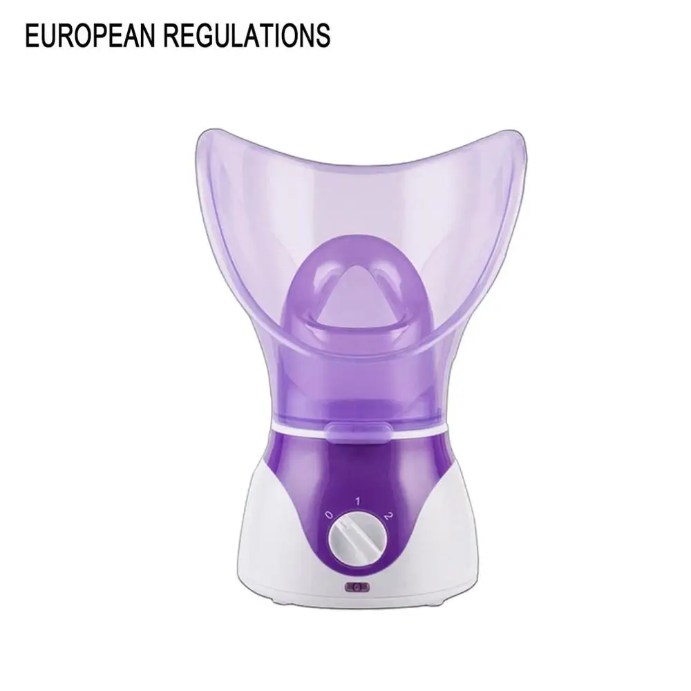Паром лицо глубокое очищение машина лица тепловой опрыскиватель Увлажняющий спрей фиолетовый - Цвет: EU plug