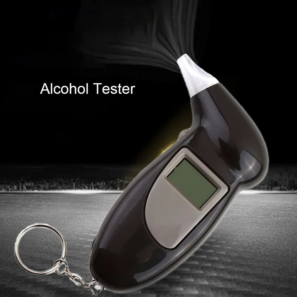2019 Professional Alcohol Breath Tester Breathalyzer Analyzer Detector Test Keychain Breathalizer Breathalyser DeviceLCD Screen