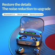 

TG01 Earbuds In Ear Bluetooth-compatible LED Digital Display Rechargeable Earphones Travel Walking Sport with Microphone