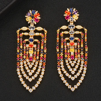 

missvikki Bohemia Charm original Pendant Earrings for Women Bridal Wedding boucle d'oreille femme 2019 New Design High Quality
