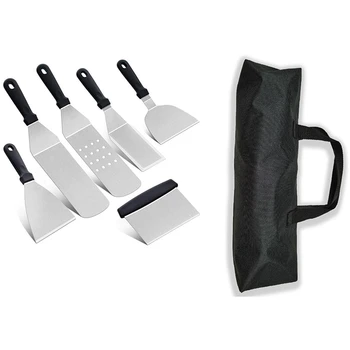 

Professional Spatula Set - Commercial Grade Stainless Steel Griddle Accessories Set