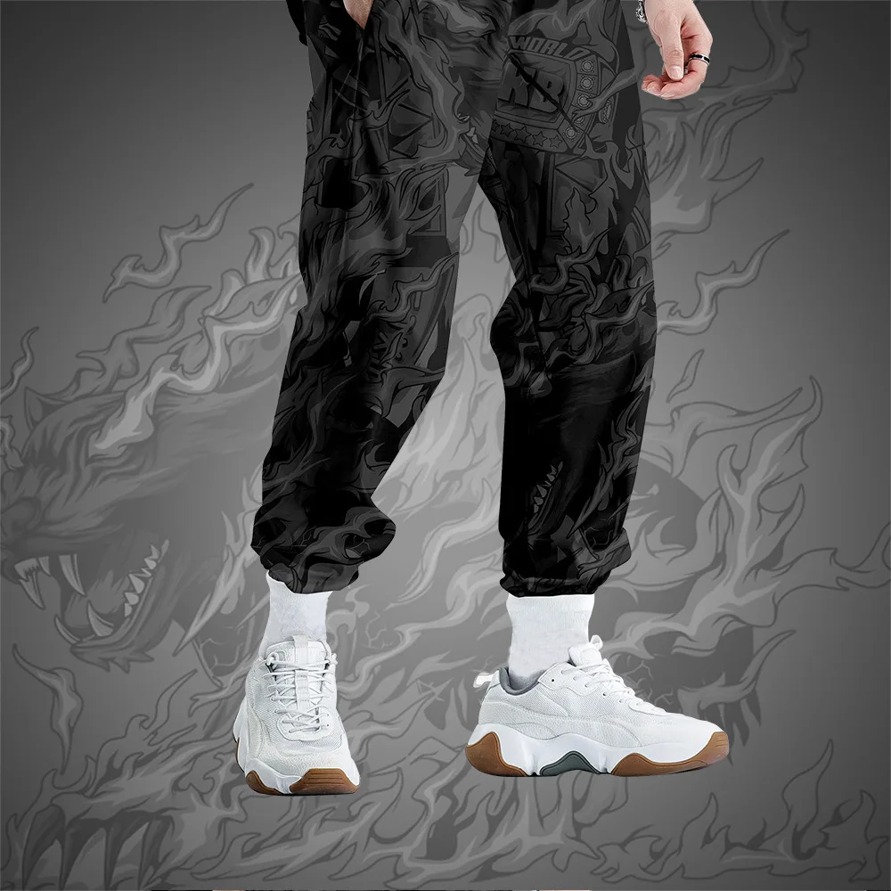 Men's Harajuku Jogger Trousers Japanese Style Anime Sweatpants Multi Pocket Long Cargo Plus Size 4XL 5XL 6XL
