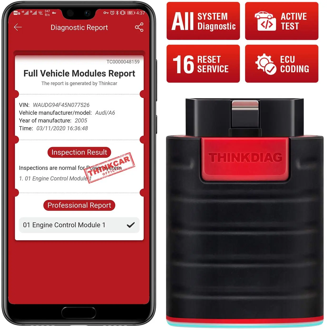 PROD 4001095824072 5pcs/lot NEW Thinkdiag 1 year All Softwares Free
OBD2 Diagnostic Tool Full System Code Reader surpass AP200 diagzone
thinkdiag