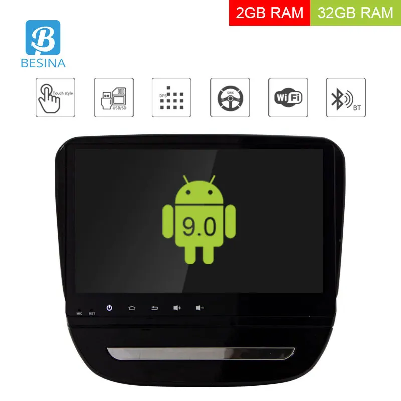 Besina 9 inch Android 9.0 Car Multimedia Player For CHEVROLET Malibu XL 2016 2017 GPS Navigation Audio Stereo 2G+32G 2 Din Radio |