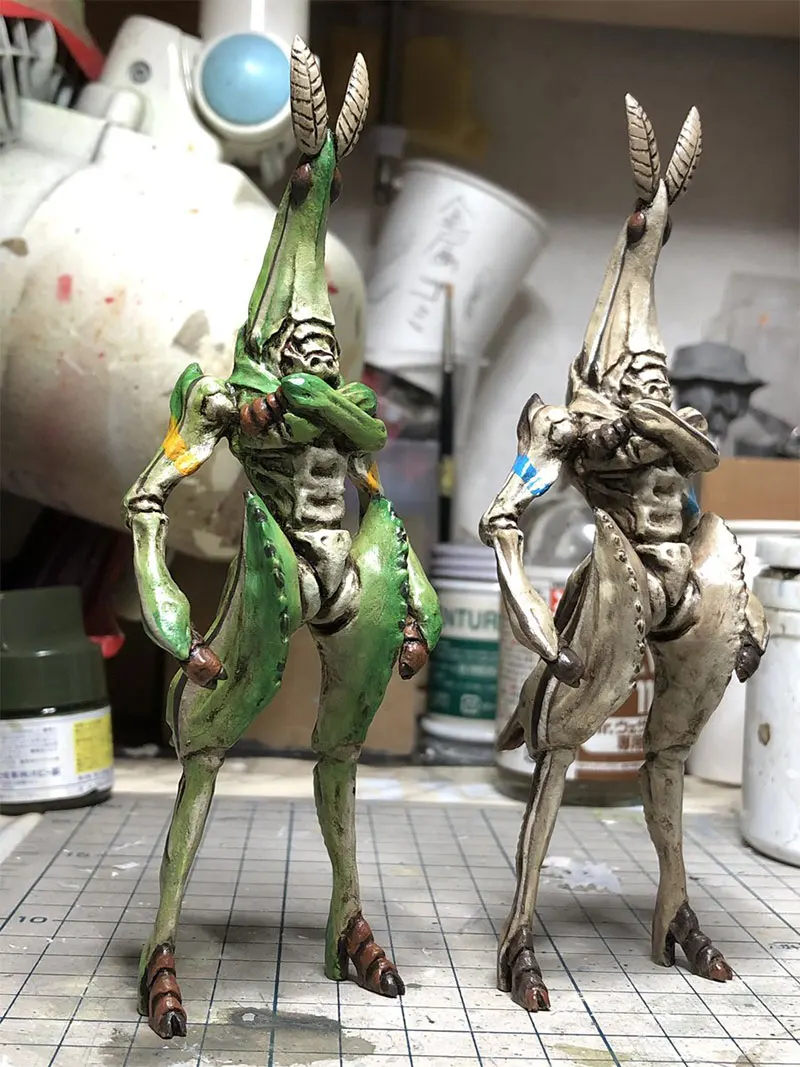 

13CM Height Fashion Steampunk Locust Miniatures Modeling Unpainted Exquisite Mech Figure DIY Assembling Static Resin Model Kits