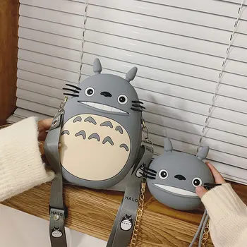 

Cute Cartoon Totoro Shoulder Bags Luxury Handbags Women Bags Designer Girls Portable Purses And Handbags Chain Messenger Bag