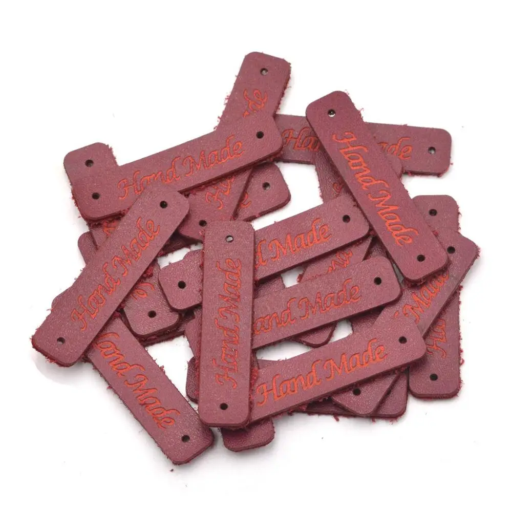 No.16-4.4cm x1cm KALASO Высокое качество 20 шт ручной работы этикетки для одежды кожаные этикетки ручной работы бирки джинсы сумки обувь DIY Швейные принадлежности - Цвет: No.16-4.4cm x1cm