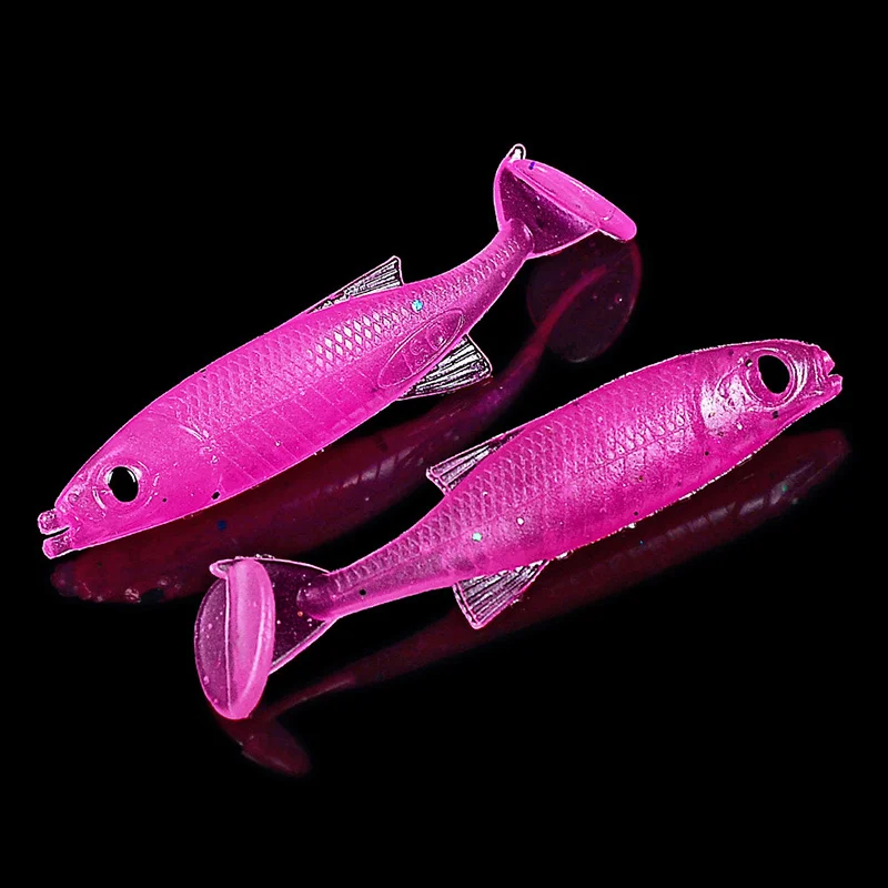 10pcs/lot Artificial Fishing Lure Soft Lure 2.5g/7cm Shad Carp Baits Swimbait Jig Head Fishing Silicone Rubber - Цвет: I