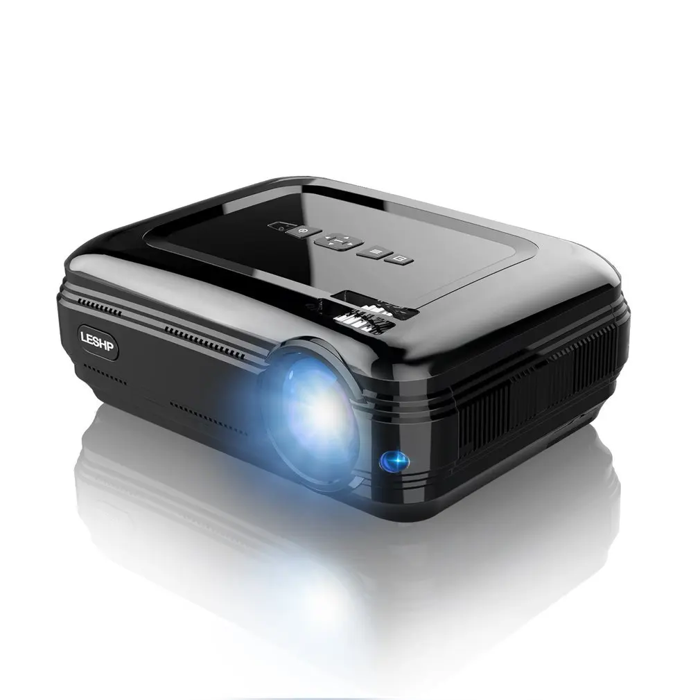 

LESHP 720P LCD Projector High Resolution High Braightness 3200 LM Multimedia Home Cinema Theater HDMI VGA USB for Laptop TV