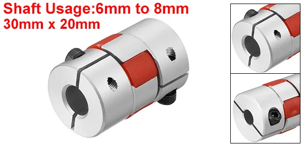 Uxcell муфта вала 4-20 мм до 4-20 мм отверстие L30xD20/L34xD25/L35xD25/L55xD40/L79.5xD55 гибкий для сервопривода ступенчатый мотор