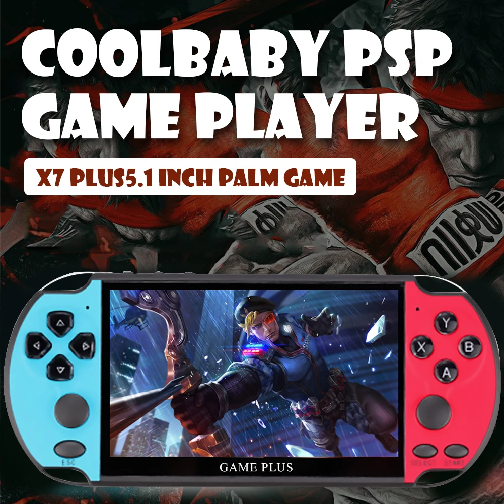 US $22.94 Gaming X7 Plus 51 Inch Handheld Game Console 8GB Game Player BuiltIn 200 Video Games Retrogame Accessories Gift For Children