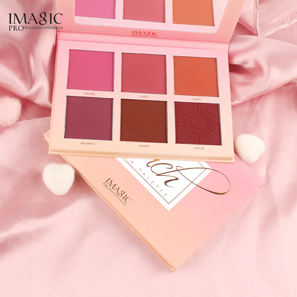 6 Colors Face Makeup Cheek Blush Powder Matte Blusher Pressed Foundation Palette Nude Women Cosmetics Blusher