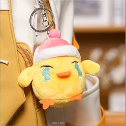 LLavero de peluche con forma de pollo amarillo para niños, Mini máquina de agarre con adornos de bolsa, regalo pequeño de 10CM, 1 unidad