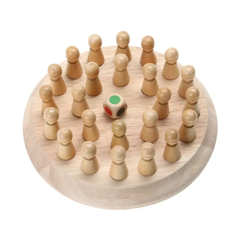 1 набор, деревянные шахматные палочки с памятью, детские ранние образовательные 3D головоломки, семейные вечерние повседневные игровые Пазлы