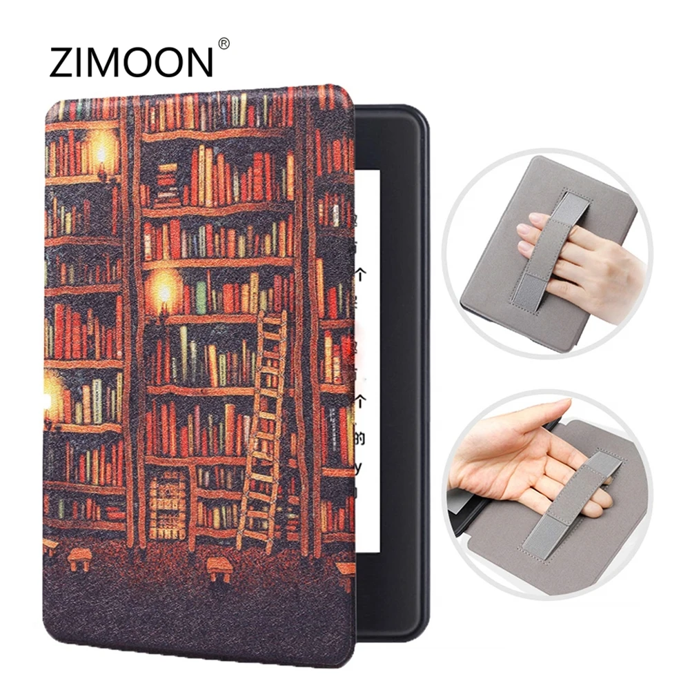 Смарт чехол с подставкой на запястье для нового Amazon Kindle Paperwhite 4 Магнитный флип 10th