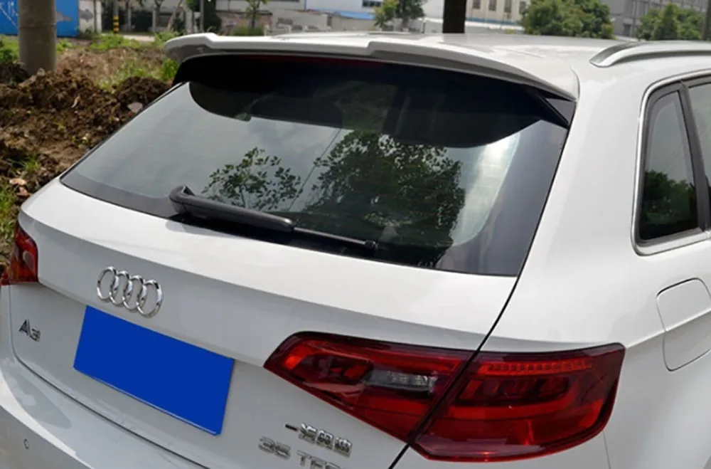 Для Audi Q3 черный спойлер- Высокое качество ABS спойлер из материала заднего крыла автомобиля праймер цвет задний спойлер автомобиля Стайлинг 1 шт