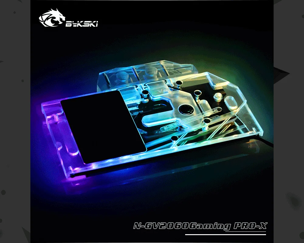 Bykski Full Cover Graphics Card Water Cooling Block, For Gigabyte RTX 2070/2070Super/2060/GTX1660Ti/1660 Windforce / Gaming, N-GV2060GamingPRO-X  