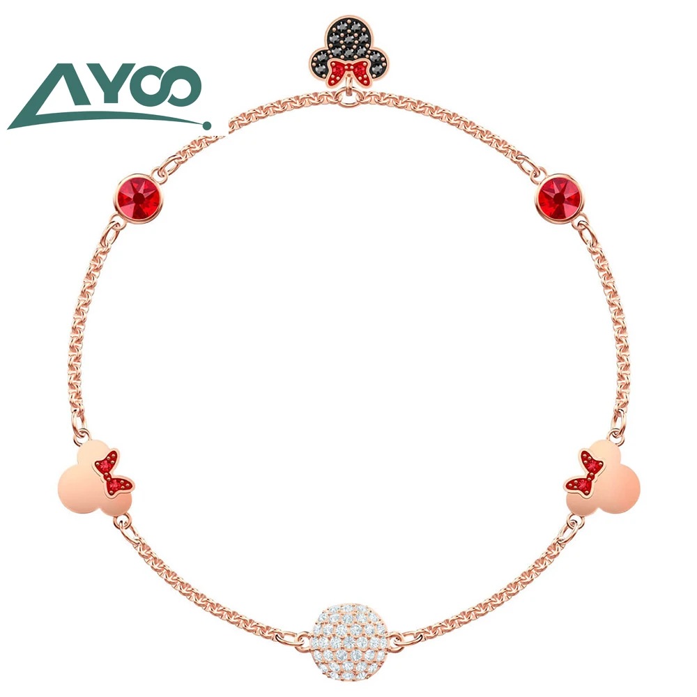 AYoo высокое качество SWA мой мышь мода классический мышь кристалл шаблон леди браслет