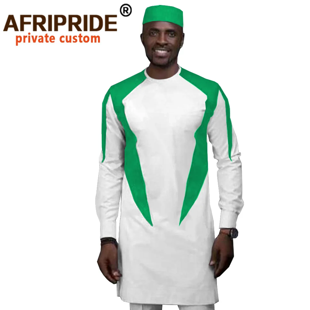 

Men Clothes 2020 African Dashiki Shirts Pants and Hat 3 Piece Set Ankara Clothing Tribal Outfits Traditional AFRIPRIDE A2016015
