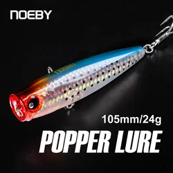 Noeby Topwater Popper Fishing Lures 105mm 24g Wobblers Artificial Hard Baits for Saltwater Freshwater Popper Bait Fishing Lure