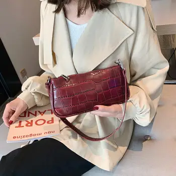 

Stone Pattern Solid Color Women Leather Crossbody Bags 2019 Small Shoulder Messenger Bag Female Purses and Handbags