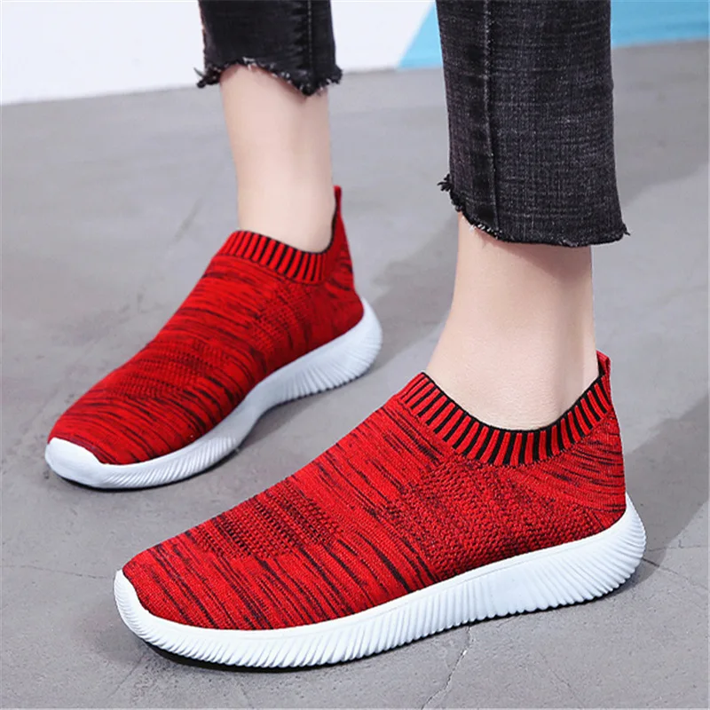 

Spring Summer Breathable Elasticity wa zi xie Women's Summer Korean-style Fly Netting Surface Flat Versatile Slip-on Loafers Mes