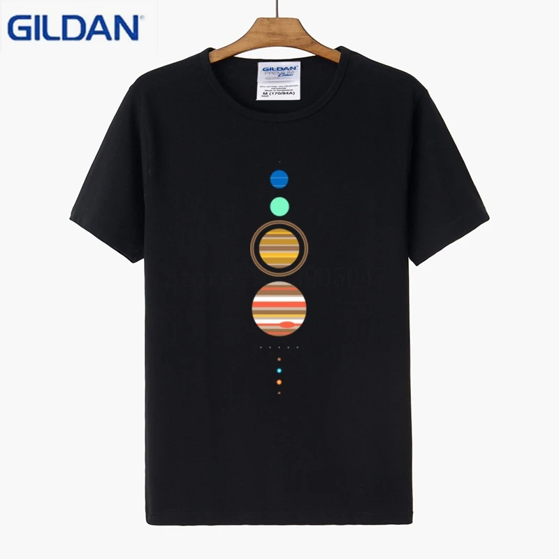 Minimal Solar System T Shirt Man Custom Family T-Shirt Clothes Super Slogan Mens Tshirt 100% Cotton Tee | Мужская одежда