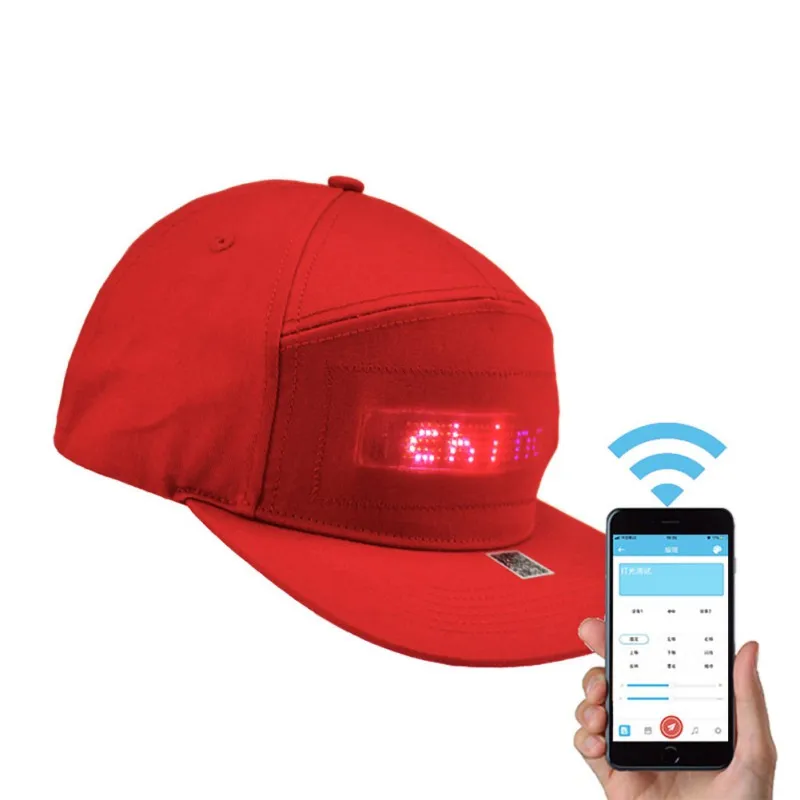 Расширенный USB Bluetooth светодиодный дисплей крышка смартфон приложение управление Светодиодный светящийся DIY Изменить шляпа с текстом база все крышки Bluetooth USB крышка