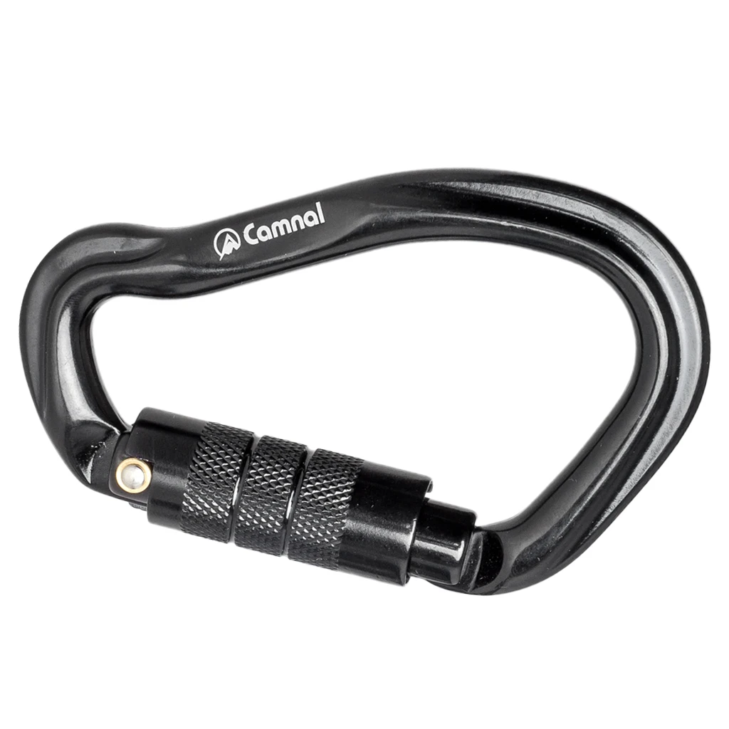 23KN Rock Climbing Carabiner D-Shaped Auto Locking Climbing Hook Screwgate Metal Clip for Climber Hiking Outdoor Sport Tools
