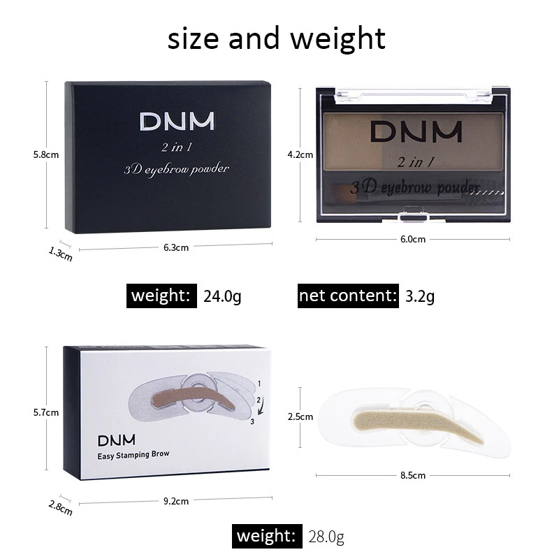 Double Colors Eyebrow Powder Makeup Palette Adjustable Eyebrow Stamp with Eye Brow Brush Waterproof Natural Brows Seal Cosmetics Double Colors Eyebrow Powder Makeup Palette Adjustable Eyebrow Stamp with Eye Brow Brush Waterproof Natural Brows Seal Cosmetics